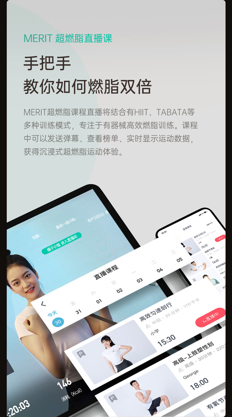 麦瑞克（MERACH） 磁控划船机家用室内有氧运动健身器材MR-R02 Q1S 燃脂私教课/16档磁控/尊享白
