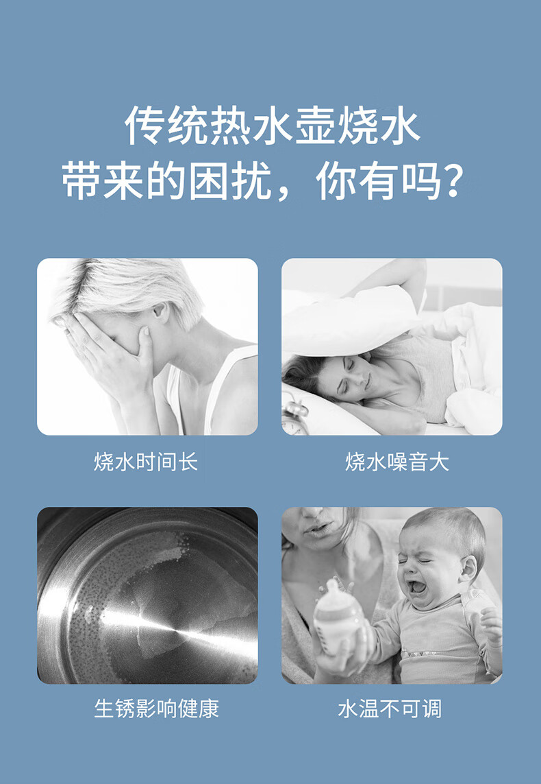 心想 即热式饮水机 台式小型桌面速热调温 家用饮水器配净水器 静音即热式烧水器 S2305薄荷绿