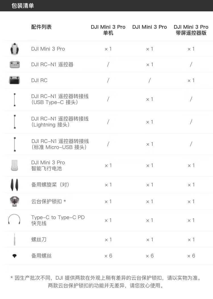 大疆 DJI LIZE Mini 3 Pro 航拍飞行器 便携可折叠（带屏遥控器）+电池