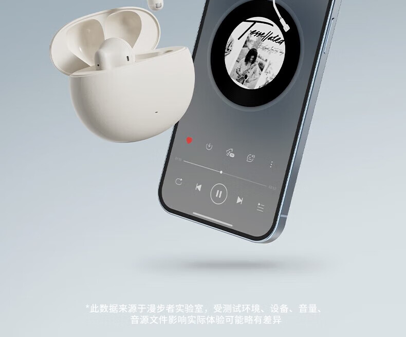 漫步者（EDIFIER）N2 真无线蓝牙耳机 通话降噪 半入耳式音乐耳机 适用于苹果华为安卓 雾霾蓝