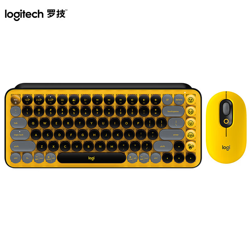 罗技（Logitech）POP KEYS 泡泡无线机械键盘 办公键盘 蓝牙键盘 游戏键盘 TTC轴 热力黄