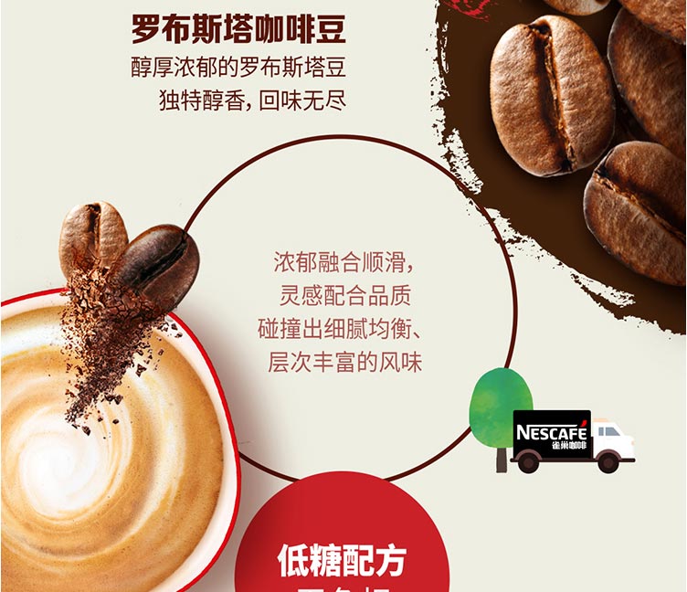 雀巢速溶咖啡 1+2原味咖啡15g*100条盒装 微研磨 三合一 冲调饮品