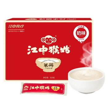 江中猴菇养胃米稀礼盒中老年人营养品早餐流食15天装奶味米稀450g（含糖）