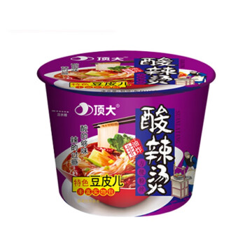 顶大 特色面皮酸辣烫方便粉丝116*12桶整箱