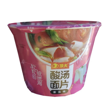 顶大 酸汤面片速食夜宵番茄味101g*12桶整箱