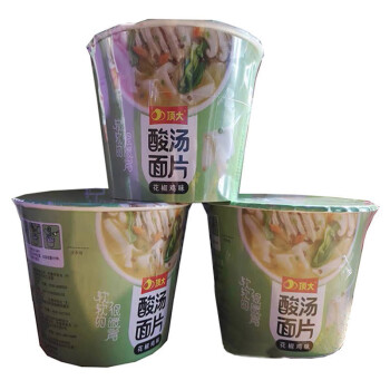 顶大 酸汤面片速食夜宵花椒鸡味97g*12桶整箱