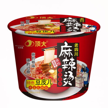 顶大 特色面皮麻辣烫方便粉丝114*12桶整箱