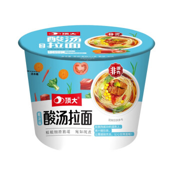 顶大 酸汤拉面速食泡面 酸汤味117g*12桶整箱