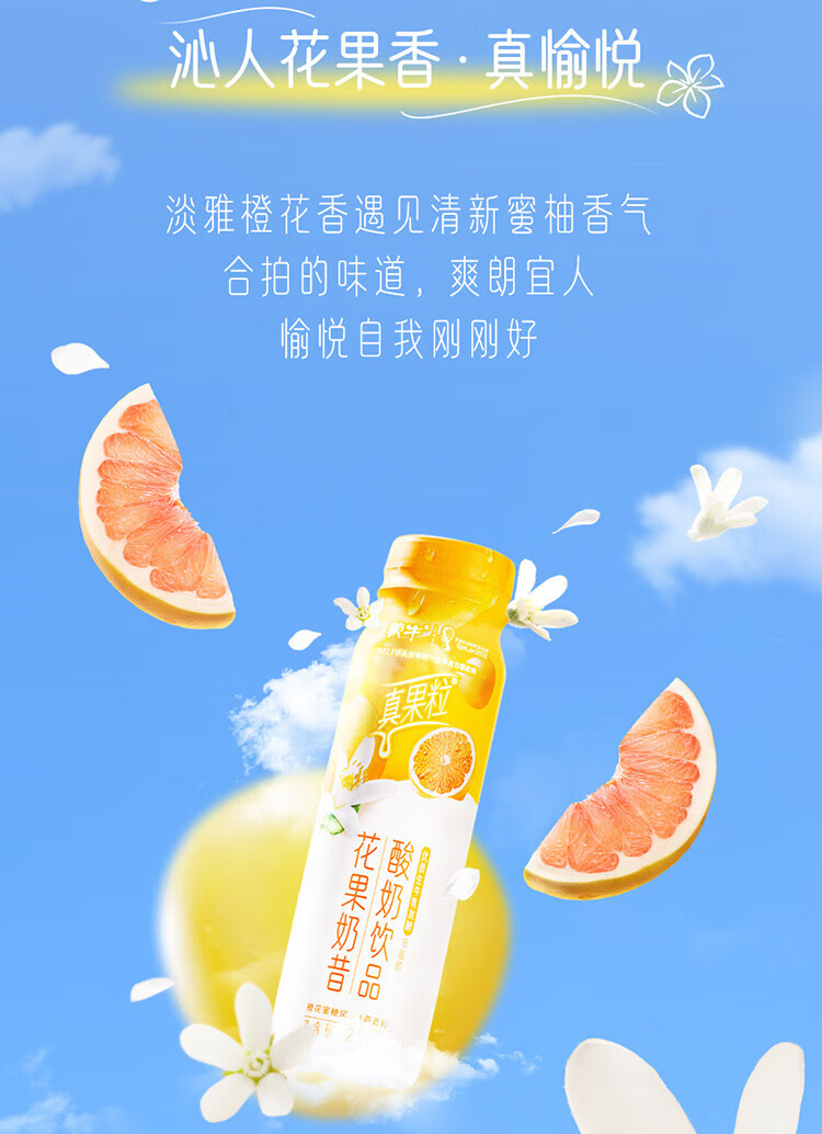 蒙牛营养早餐 真果粒 果粒牛奶 黄桃味250ml*12