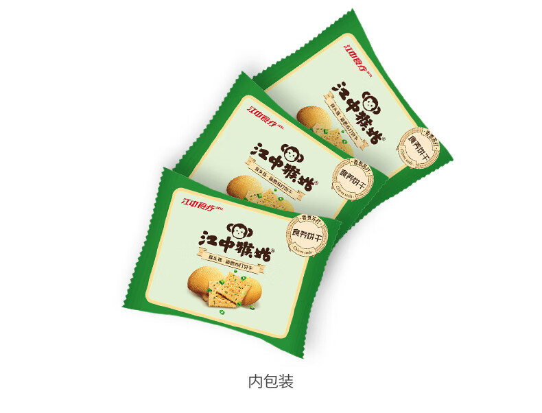 江中猴菇早餐点心 中老年人养胃送礼 香葱苏打饼干20天装960g