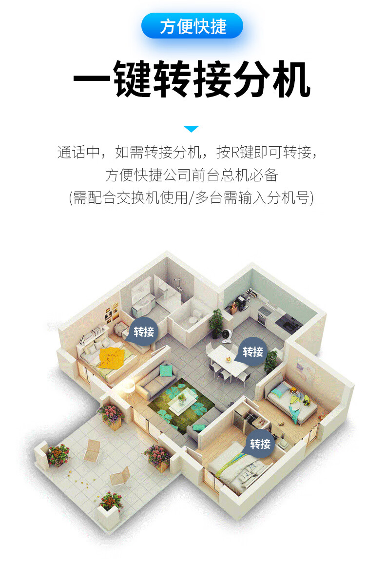 飞利浦（PHILIPS）数字无绳电话机 无线座机 子母机 办公家用 信号覆盖广 屏幕白色背光 DCTG167一拖二黑色