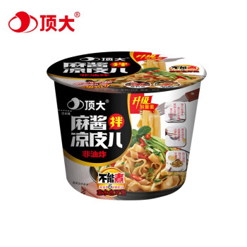 顶大 面皮方便面拌凉面皮 麻酱味 120g'*12桶整箱
