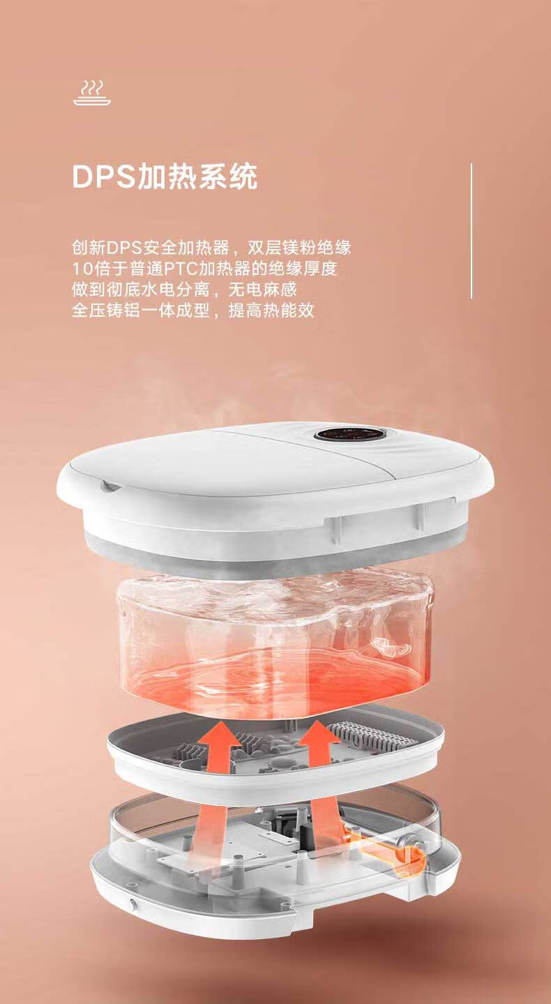 美的（Midea）足浴盆折叠泡脚盆 智能足浴盆 MK-AJ0101 泡脚桶足疗按摩器 洗脚盆