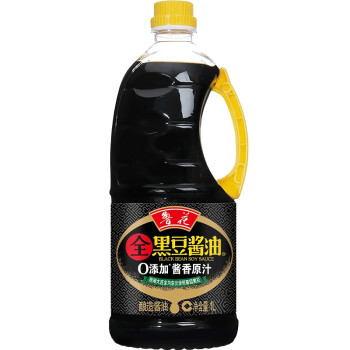 鲁花调味品 零添加 炒菜家用 全黑豆原汁酱油1L