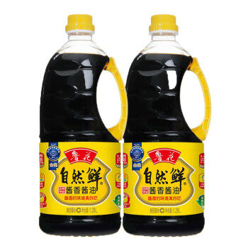 鲁花厨房调味品 自然鲜酱香酱油1.28L*2