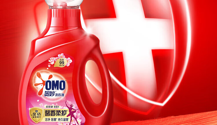 奥妙全自动樱花洗衣液 持久留香护衣 含金纺浓缩天然酵素1kg