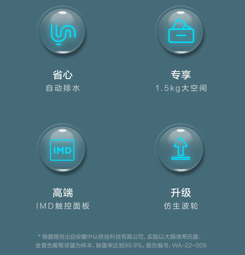 美的（Midea）分桶洗衣机 便携式洗内衣裤 迷你洗衣机 MFB15-31G 半自动家用 童婴换桶洗衣机