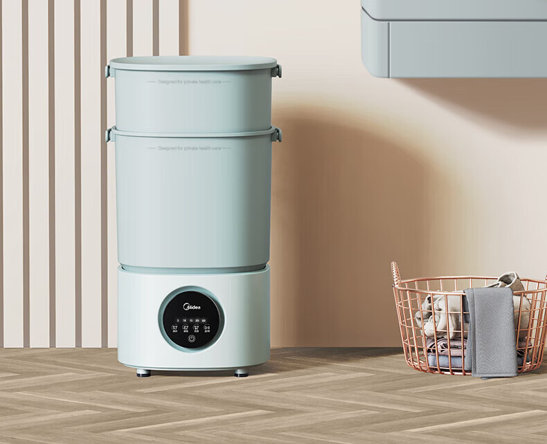 美的（Midea）分桶洗衣机 便携式洗内衣裤 迷你洗衣机 MFB15-31G 半自动家用 童婴换桶洗衣机