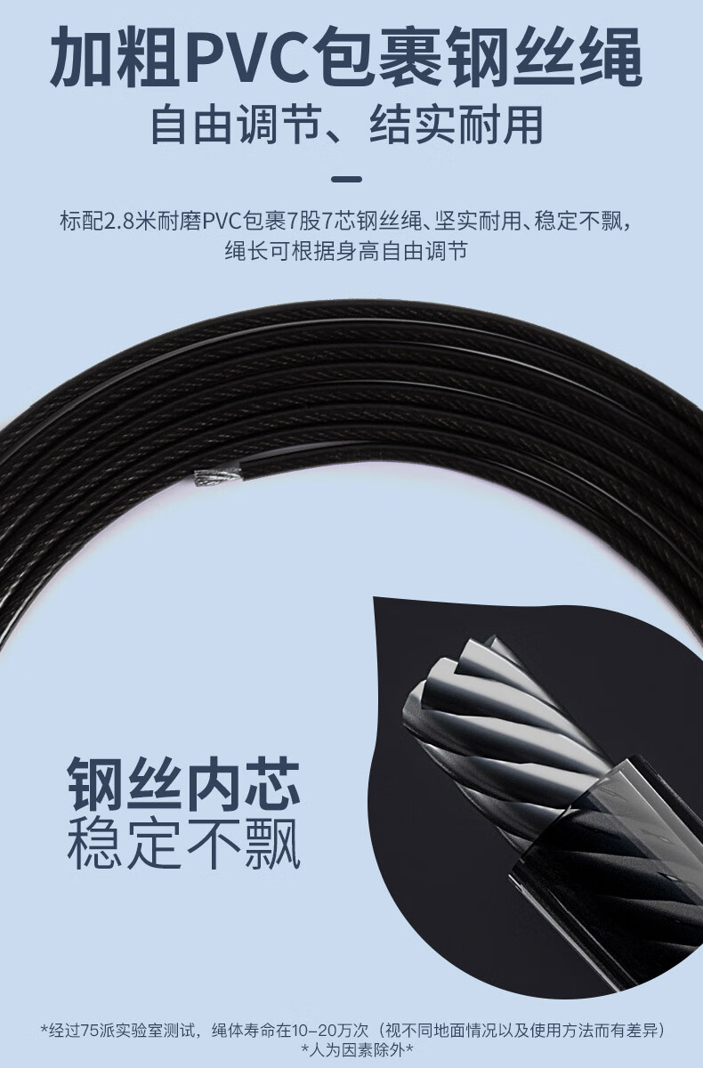 75派 跳绳智能计数成人健身器材运动体育用品儿童跳绳蓝牙APP T20L 大礼包