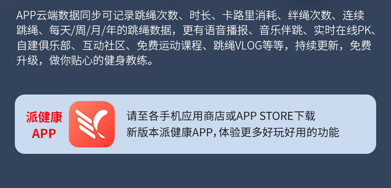 75派 跳绳智能计数成人健身器材运动体育用品儿童跳绳蓝牙APP T20L 标配版