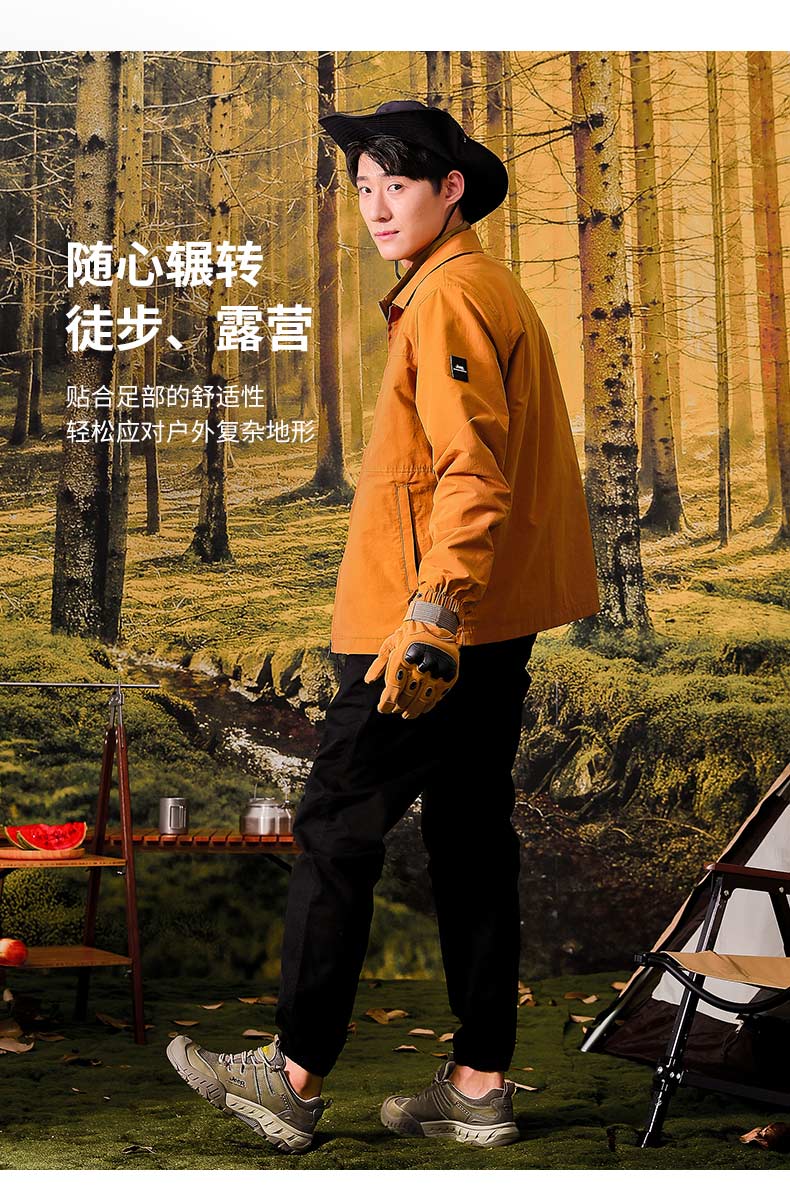 Jeep 吉普 徒步鞋男 户外运动鞋防寒保暖男士休闲鞋越野登山鞋 2110 黑色 41码