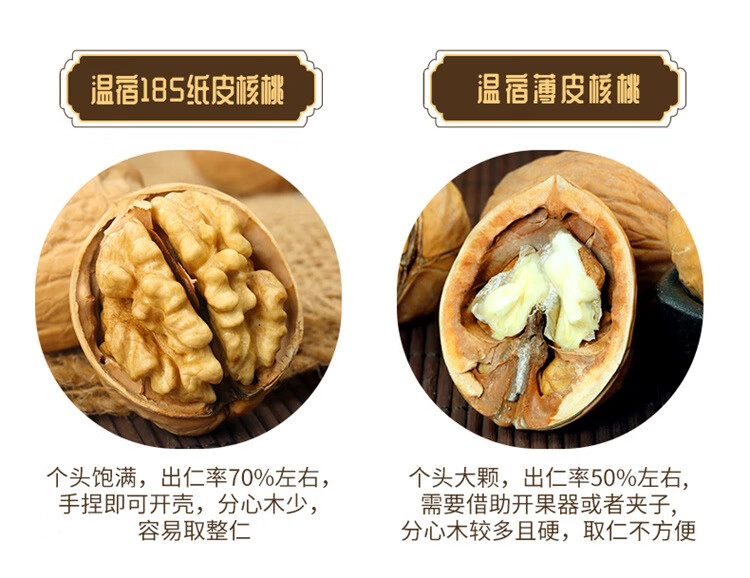 西域美农 纸皮核桃250g*2袋 坚果零食