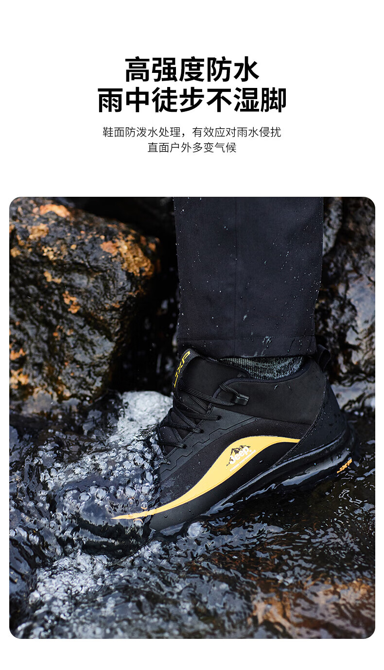 Jeep 吉普 登山鞋男 户外防水抓地运动鞋轻便防寒保暖男鞋徒步鞋 1602 蓝灰 42码