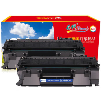 e代 CF280A硒鼓双支装 适用惠普HP 80A LaserJetPro 400 M401d M401n M401dn 400MF PM425 M425DN M425DW