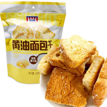 曼可顿黄油面包干椰子味100g*18包