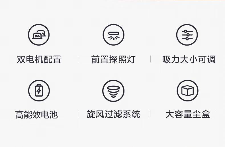 Midea 美的吸尘器手持大吸力双电机车载轻便家用二合一强力 P60