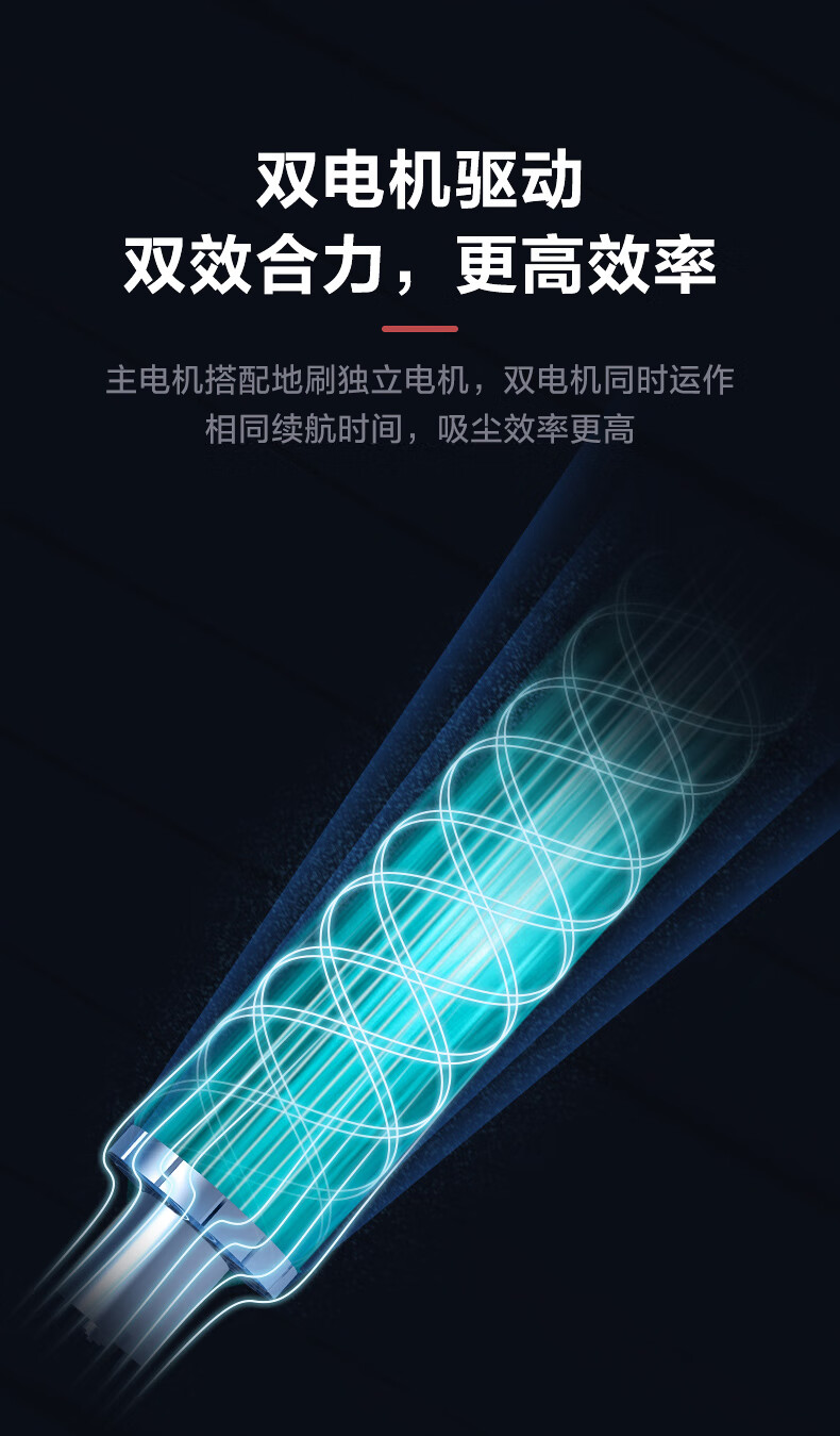 Midea 美的吸尘器手持大吸力双电机车载轻便家用二合一强力 P60