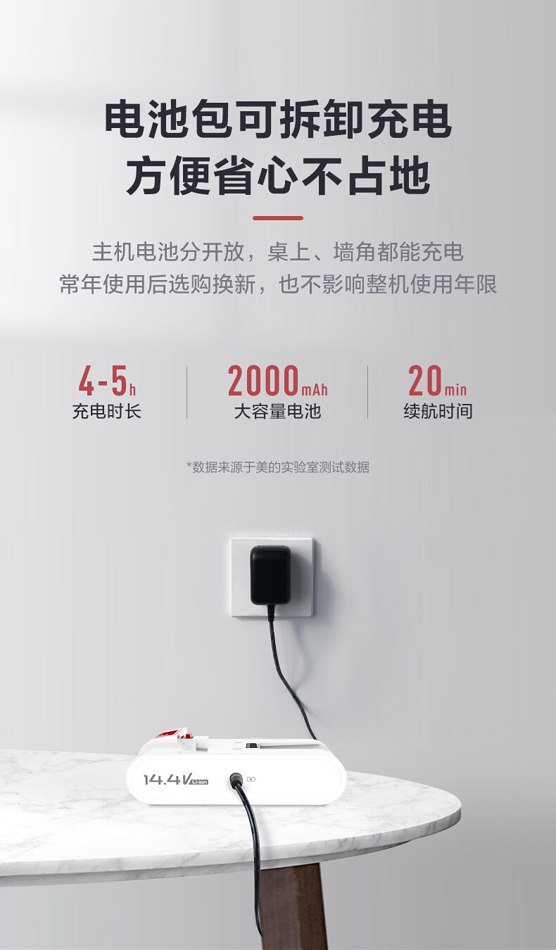Midea 美的吸尘器手持大吸力双电机车载轻便家用二合一强力 P60