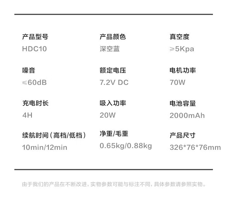 Midea 美的干湿吹三用式 无线吸尘器双重过滤 HDC10蓝色