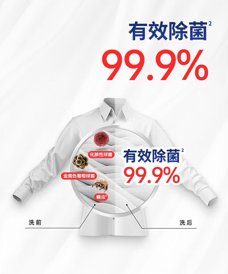 威露士 3X酵素配方除菌除螨洗衣液原味 去污洁净三效合一1L（新老包装随机发）