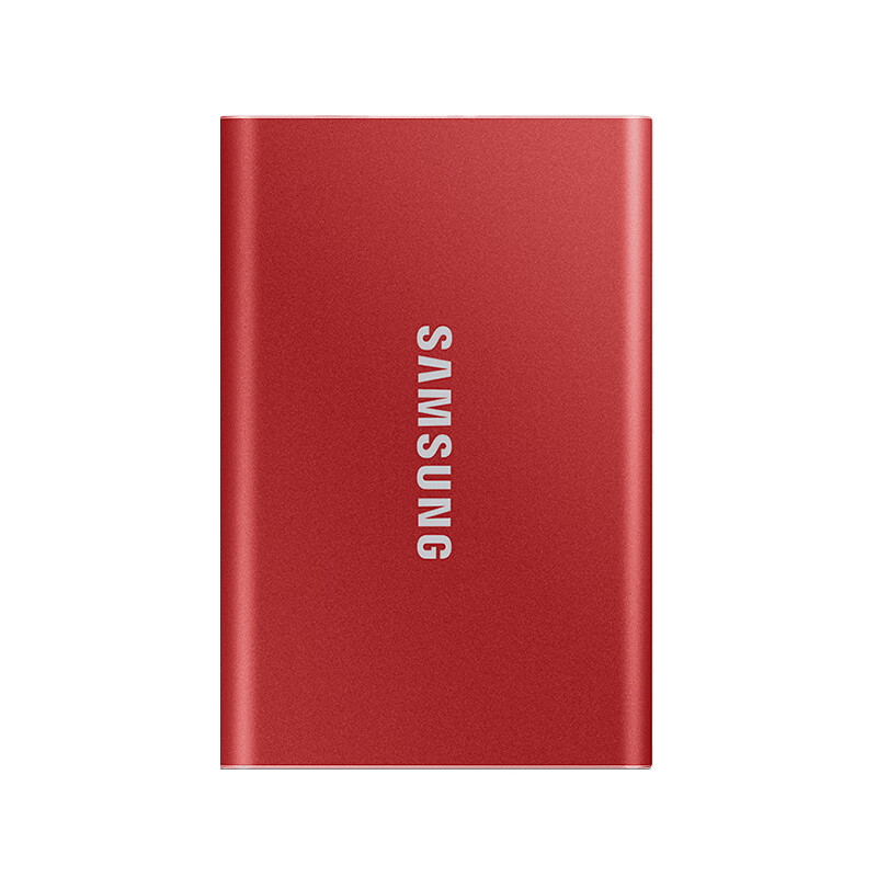 三星（SAMSUNG） 1TB Type-c USB 3.2 移动固态硬盘（PSSD） T7 红色 NVMe传输速度1050MB/s 超薄时尚