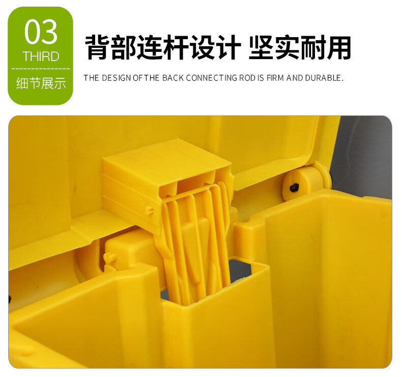 兰诗（LAUTEE）YJ-80 脚踏医疗垃圾桶诊所用废弃物收集桶 黄色80L