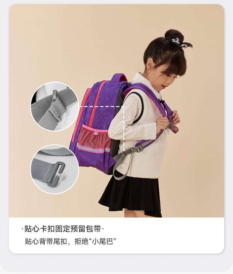 CAMS书包一到四年级儿童小学生一二年级男童超轻 星云蓝 S03905S