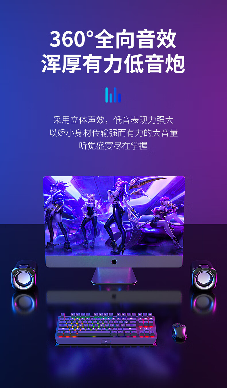 纽曼(Newsmy)BT55音响 电脑音箱有线迷你小型USB多媒体笔记本电脑桌面家用台式机低音炮 黑色