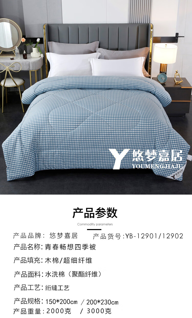 悠梦嘉居 青春畅想四季被150*200