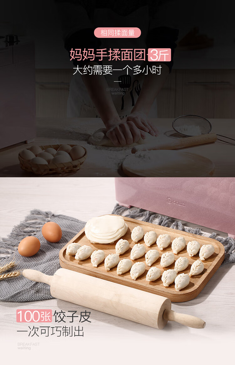 东菱(Donlim) 烤面包机 厨师机 和面团3斤 大功率 揉面机 家用 全自动DL-JD08