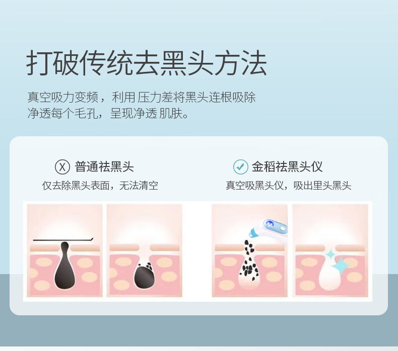 金稻（K·SKIN）黑头仪黑头吸出器家用吸电动黑头毛孔清洁器 KD802不带底座