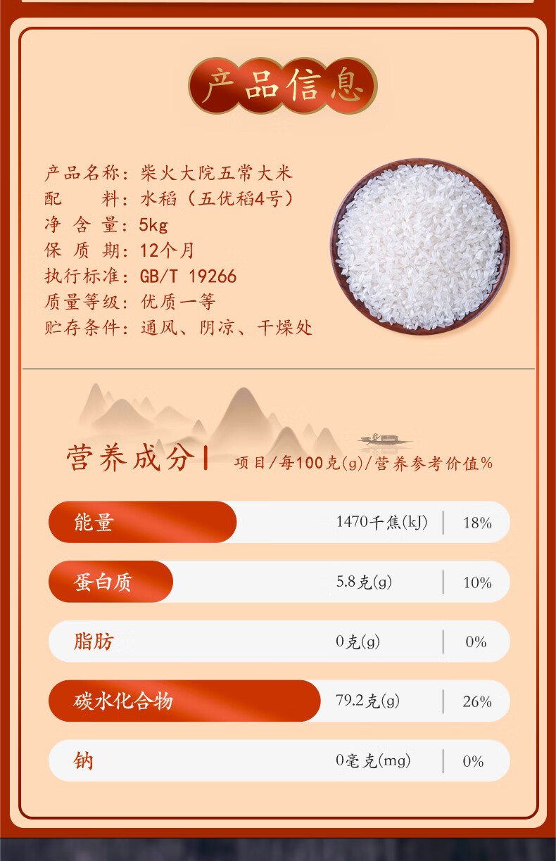 柴火大院五常大米5kg