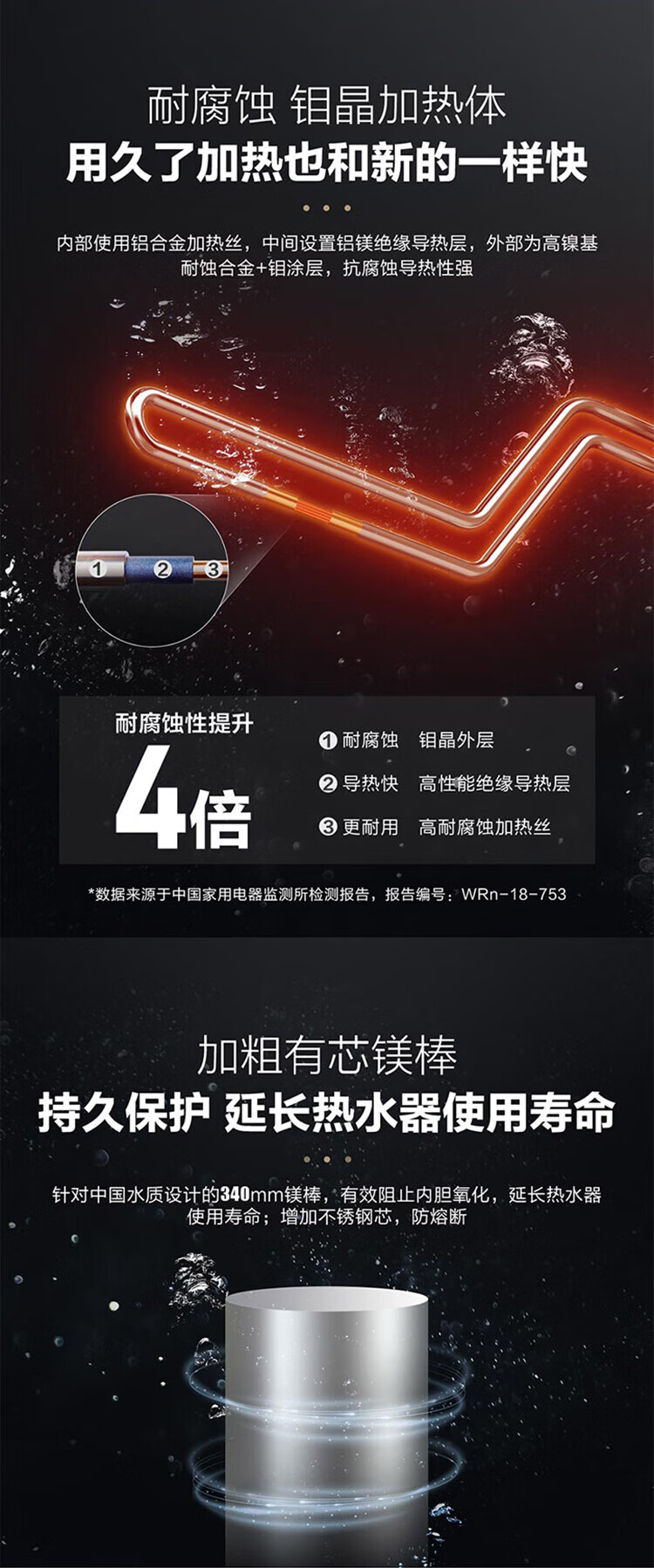 海尔（Haier）纤薄版60升商用家用电热水器储水式小尺寸3000W 3D速热净水洗 ES60H-TY5(5AU1)