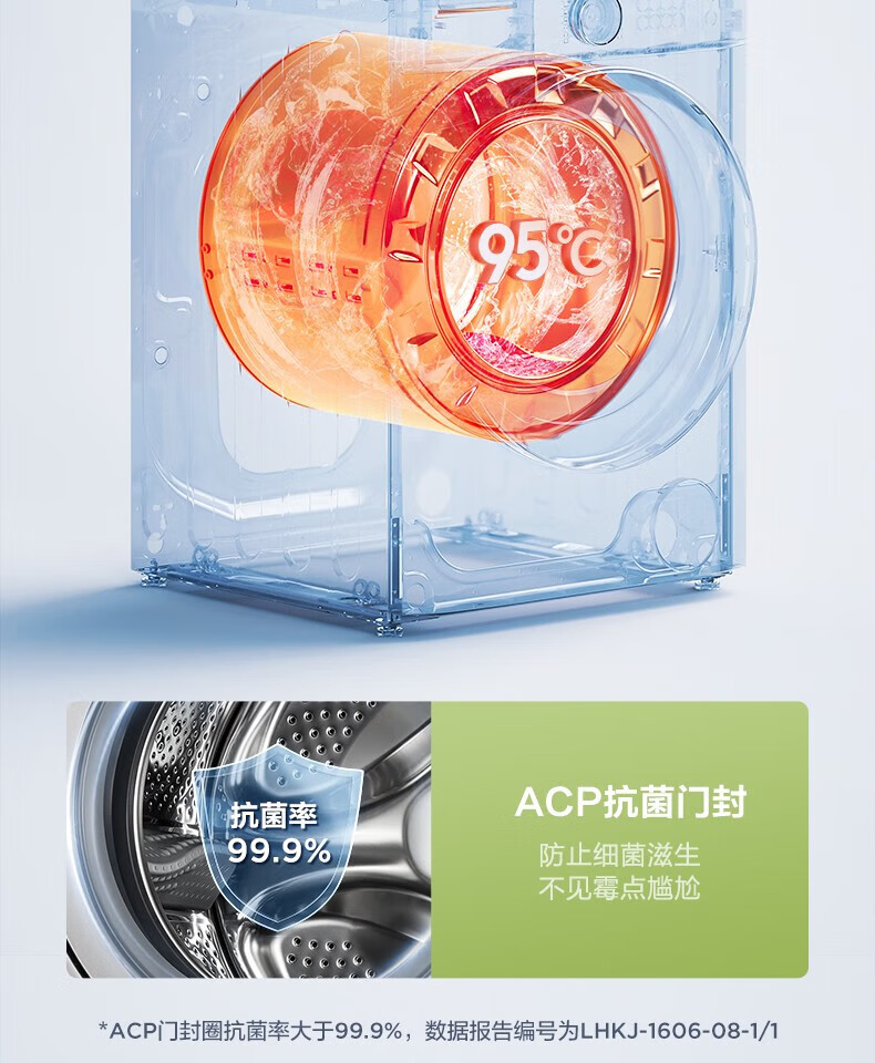 美的（Midea）洗衣机全自动滚筒 10公斤kg京品智能 MG100VT707WDY 家电初见家用大容量直驱变频羽绒服洗