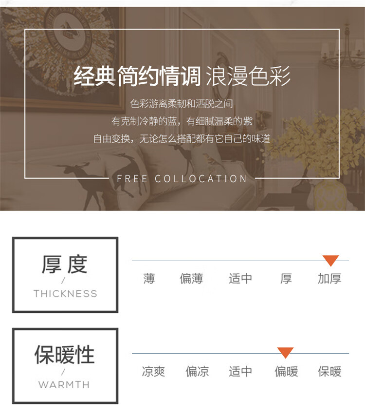 悠梦嘉居 全棉加厚磨毛四件套蓝颜知己