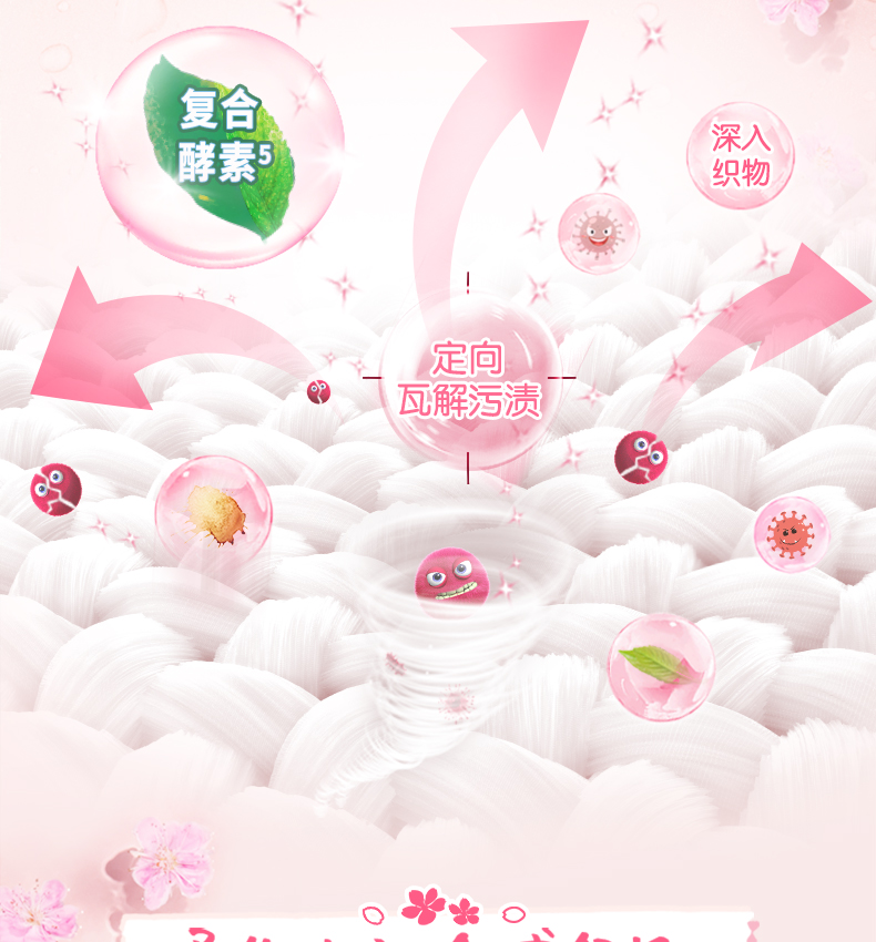 奥妙 洗衣凝珠洗衣液球果香型香味持久家庭装除菌除螨强力去污 浓缩 樱花香氛400g