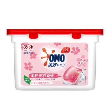 奥妙 洗衣凝珠洗衣液球果香型香味持久家庭装除菌除螨强力去污 浓缩 樱花香氛400g