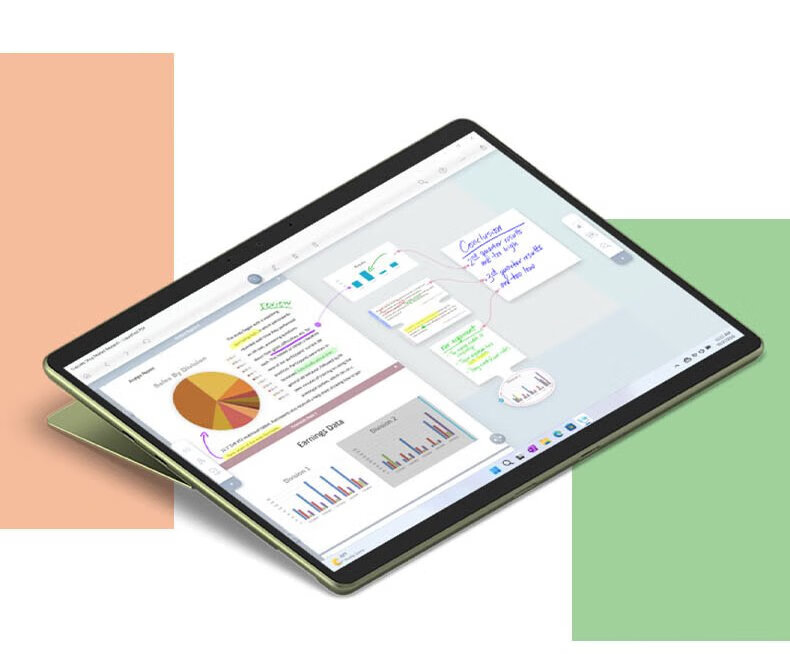 微软Surface Pro 9 13英寸二合一平板电脑 超窄边框触控屏幕轻薄本笔记本电脑 12代酷睿i7 16G+512G 森野绿