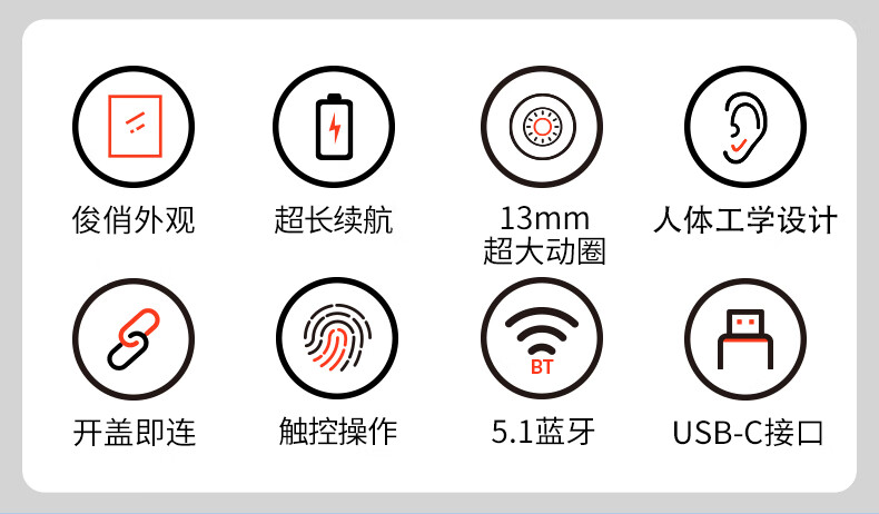 aigo爱国者 T50真无线蓝牙耳机通话 蓝牙5.1 半入耳游戏运动跑步耳机 苹果华为小米安卓通用 BAL-AL60