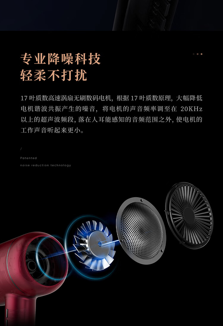 莱克（LEXY）水离子涡扇吹风机 F6系列 大功率 家用 冷热风 专业吹风筒 大风量护发 F6（宝石蓝）